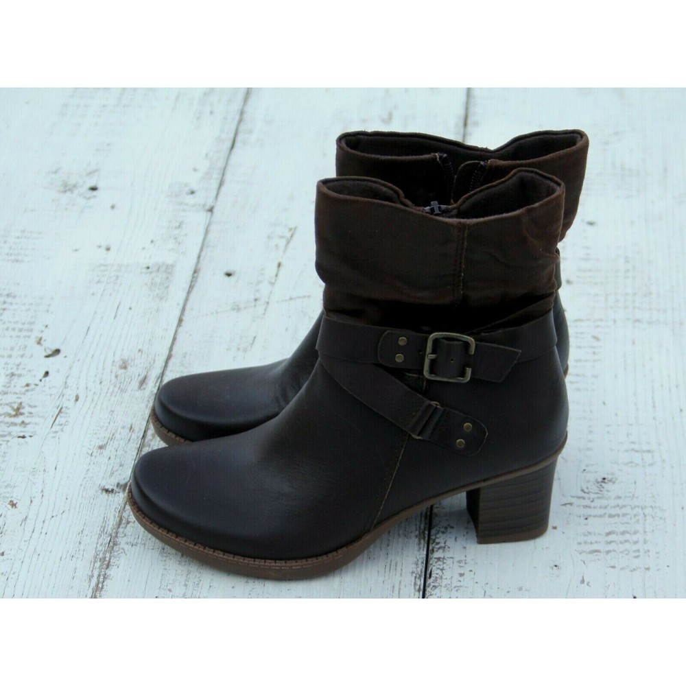 Earth Origins Womens Size 7.5 Wheaton Wade Block Heel Boots NEW